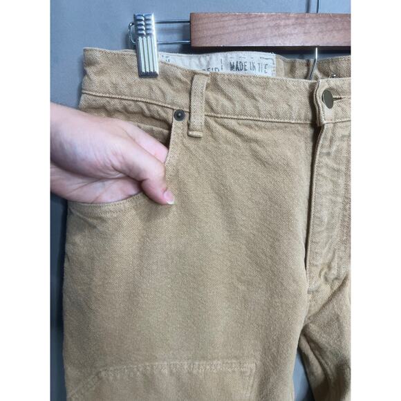 Billy Reid Khaki Pants Mens 32 Beige USA Panel Cotton Casual Work Pockets - Picture 8 of 10